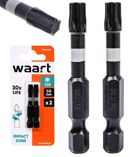 HROTY SKRUTKOVAČA T30 50 mm TORX NÁRAZOVÉ BITKY 2x