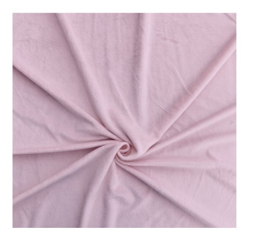 Hladký fleece, materiál VELVET MINKY 14 - POWDER PINK super jemný, nadýchaný