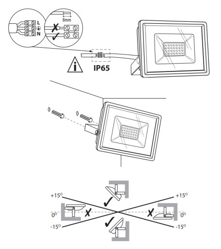 Hermetické záhradné svietidlo Miledo Halogénové LED svetlomet 30W 2650lm 4000K