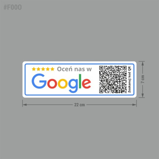 Ohodnoťte nás na Google QR – nálepka 7x22