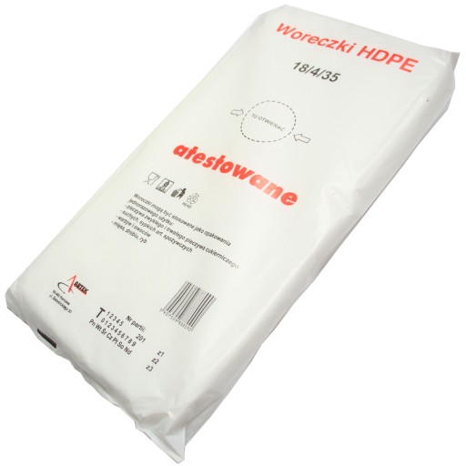 VRECKÁ Z HDPE FÓLIE NA RAŇAJKY NA JEDLO 18x35 cm SCHVÁLENÉ