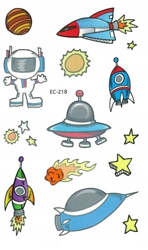 Umývateľné tetovanie pre deti COSMOS ROCKET EC218