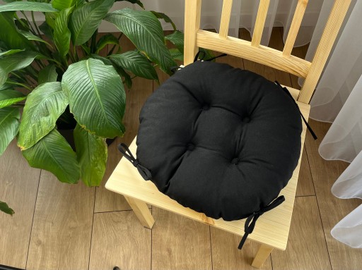 Podsedák na stoličku taburetka 35cm BLACK CIRCLE