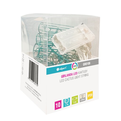 LED girlanda kaktusy 1,7 m DPM