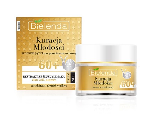 Krémová kúra Bielenda so slimačím slizom a zlatom 60+