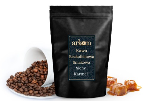 Ochutená káva bez kofeínu Slaný karamel 100 g