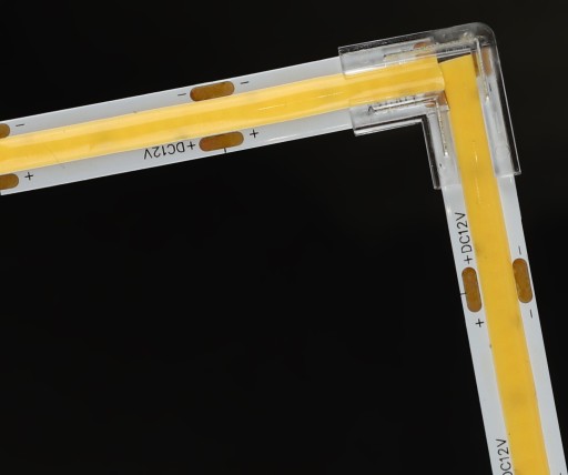 Konektor pre COB LED pásiky 8mm uhlový neónový konektor