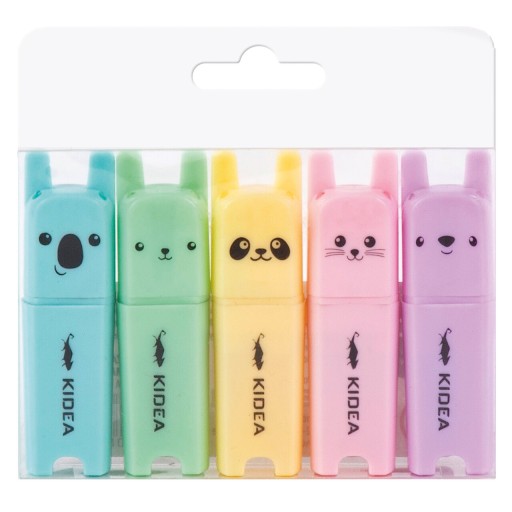 Pastelové zvýrazňovače Mini Kidea Animals 5 kusov