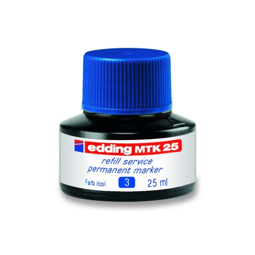 Atrament na dopĺňanie permanentných popisovačov Edding MTK 25 modrý 25 ml