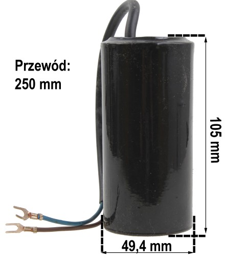 Štartovací kondenzátor motora 125uF 250V