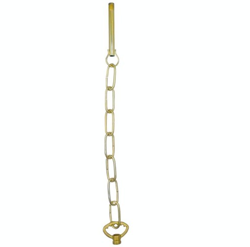 Zlatá reťaz na luster 58 cm s vešiakmi