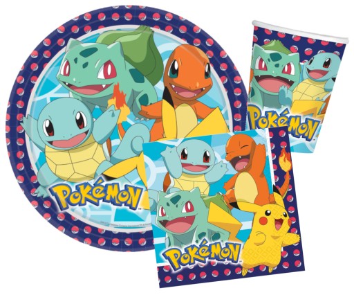 Pokemon Pikachu papierové taniere 23 cm, 8 ks.