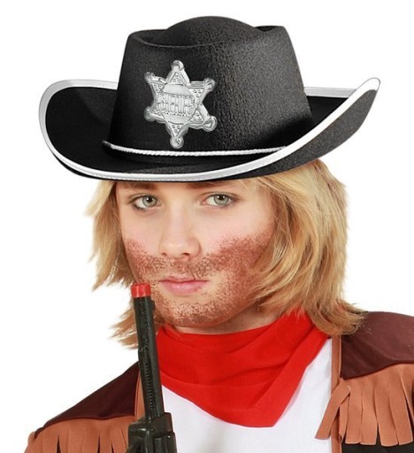 DETSKÝ KOVBOJSKÝ KLOBÚK ČIERNY