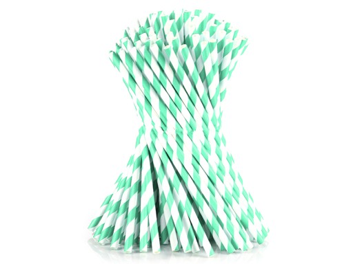 Slamka Shake papier White and Mint 197 mm x 8 mm