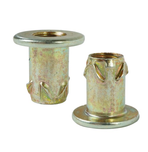 10x zásuvka M8 x 16mm s golierom, tepaná nábytková vložka do dreva, nožičky