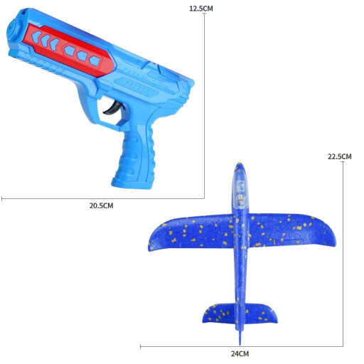 LAUNCHER GUN LAUNCHER Šípkový STYROFOAM LIETADLO S LED LAUNCHER