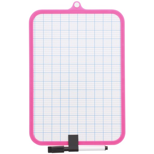 MINI OBOJSTRANNÁ DOSKA NA ZASUNUTIE STIERATEĽNÁ + PERO 18x27,5 cm ČIERNA