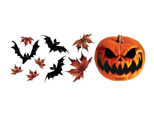 Nástenná dekorácia Tekvica Halloween stickers