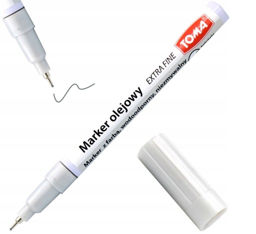 OIL MARKER olejový popisovač 0,9 TOMA strieborný