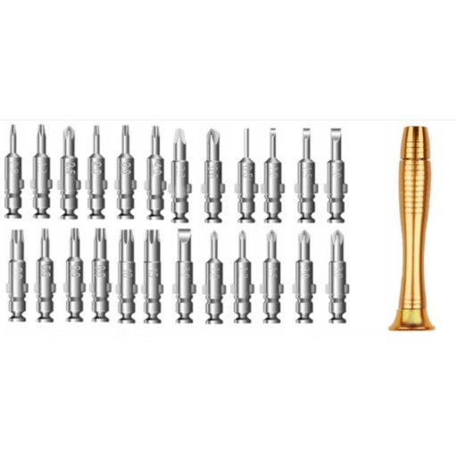 MINI SET PRESNÉ SKRUTKOVAČKY MALÉ SKRUTKOVAČKY 24v1 MAGNETOVÝ HODINAR