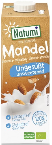 Mandľový nápoj bez pridaného cukru, bez lepku