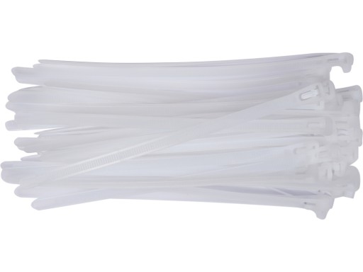 BIELE PLASTOVÉ KABELOVÉ SPOJKY 7,6X200mm 50 ks. YATO TITULY