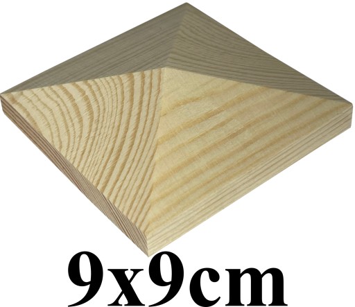 baldachýn striešky na 9cm drevenom stĺpiku - pyramída