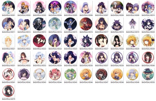 Manga Anime Date A Live Pins VEĽKÝ VÝBER