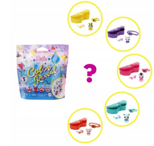 Barbie Color Reveal Animal monochromatické GTT11