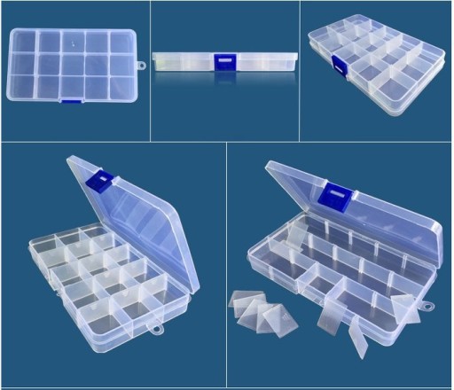 Organizér s 15 priehradkami 175x100x22mm zásobník na drobnosti