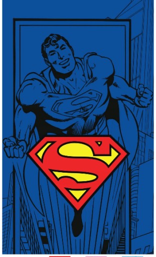 Uterák do škôlky 50x30 uterákov SUPERMAN