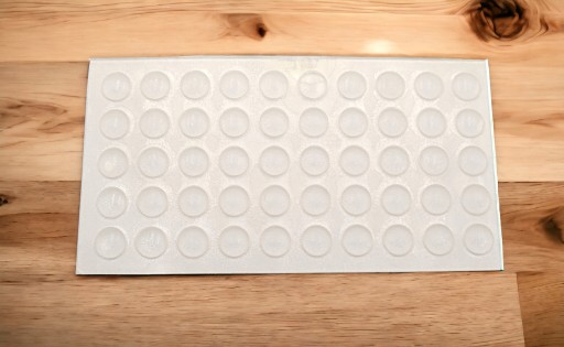 50x Silikónová zarážka dverí 7x1,5 mm, samolepiaca