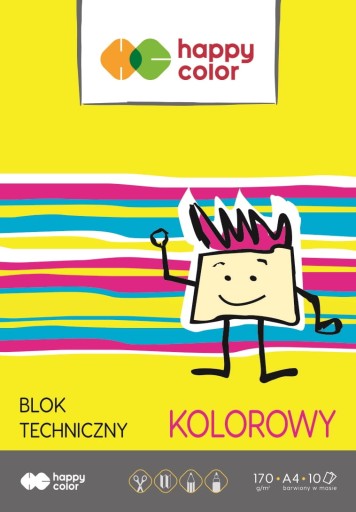 Farebný technický blok A4 170g Happy Color 10 listov