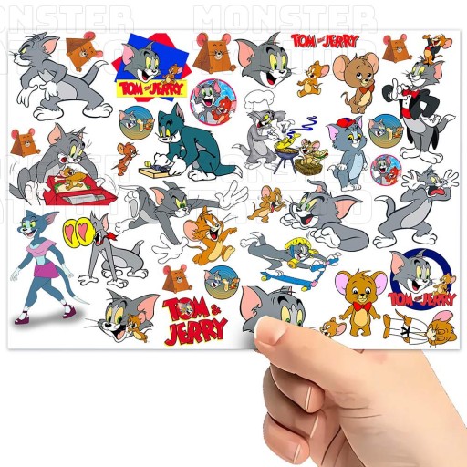 UMÝVAJÚCE DOČASNÉ TETOVANIE PRE DETI TOM A JERRY ORIGINÁLNE DIZAJNY