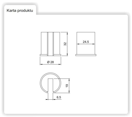 PLASTOVÁ VLOŽKA PRE PARALELNÝ KONEKTOR R-46 CLEAR FI 28MM AMIX