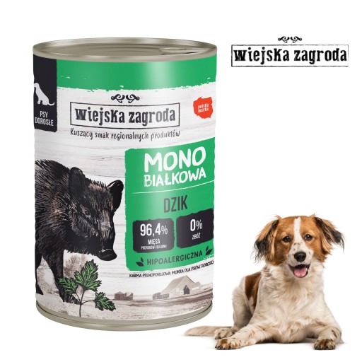 MOKRÉ KRMIVO PRE PSA BOAR MONO COUNTRY FARM 400g