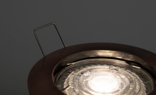 SADA HALOGÉNOVÉHO SVETLA + GU10 LED KRUHOVÁ MEĎ