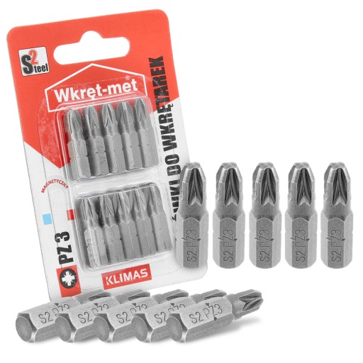 Skrutkovacie bity PZ3 25mm KLIMAS 10 ks.