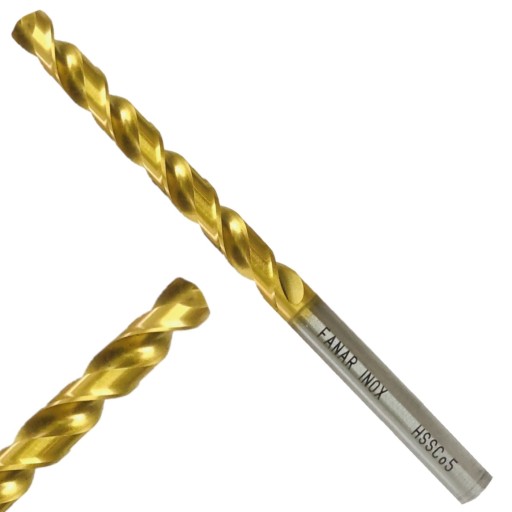FANAR Kobaltový vrták do kovu 3,2 mm INOX TiN