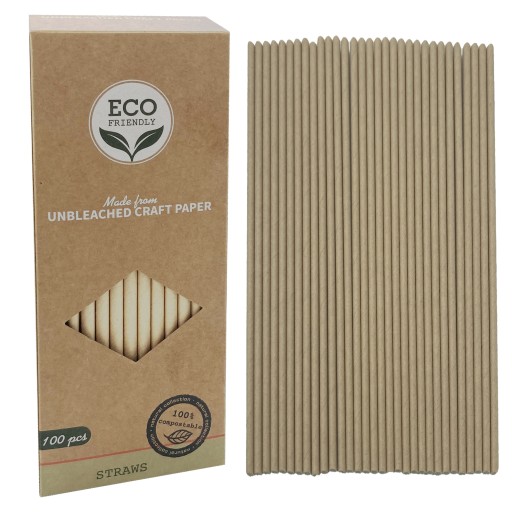 ECO bio kraft papierové slamky MEGA BAL 100 ks