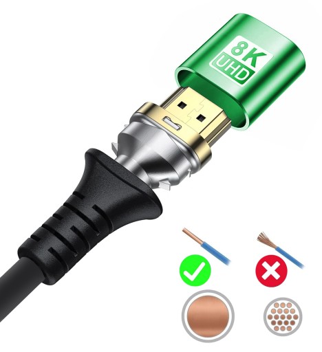 KÁBEL HDMI - HDMI 2.1 8K 4K 144Hz 1m