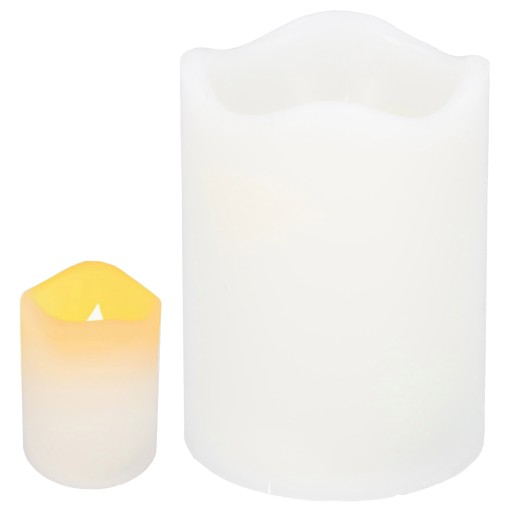 LED sviečka, sviečka na batérie, časovač, baterka, elektrická vložka, plameň, 9 cm