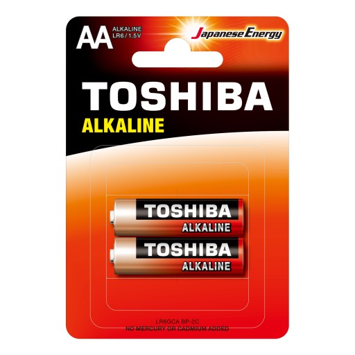 2x alkalické batérie TOSHIBA FINGERS LR6 AA