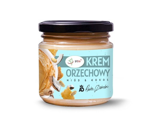 Arašidový krém s medom a kokosom 200g foodlab Fivio
