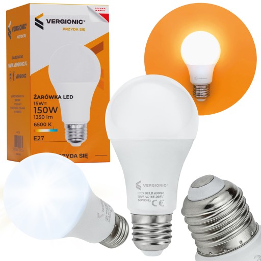LED ŽIAROVKA 15W = 150W NEUTRÁLNA FARBA 4000K 1350lm E27 A60 závit