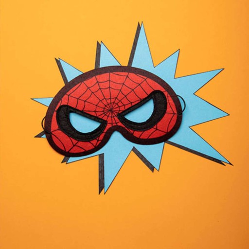Karneval FILTOVÁ MASKA SPIDER spider man ON GUMA pre deti