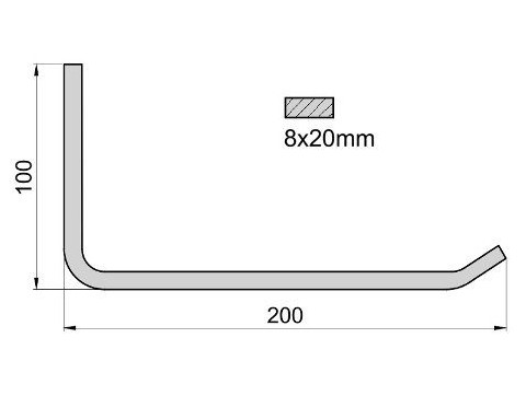 Vešiak na pneumatiky K1/8x200