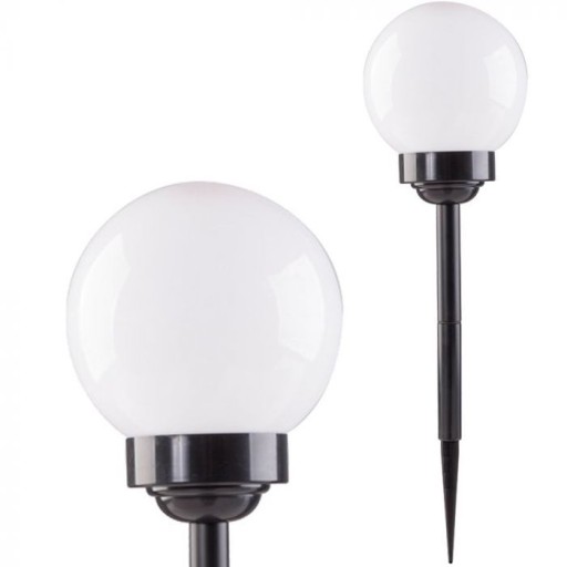 SLNEČNÁ ZÁHRADNÁ LAMPA, BIELA LED NAČERPÁVANÁ, 15CM