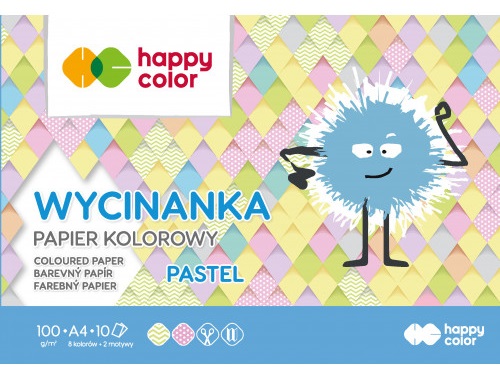 Farebný papierový výrez PASTEL HAPPY COLOR A4 10K