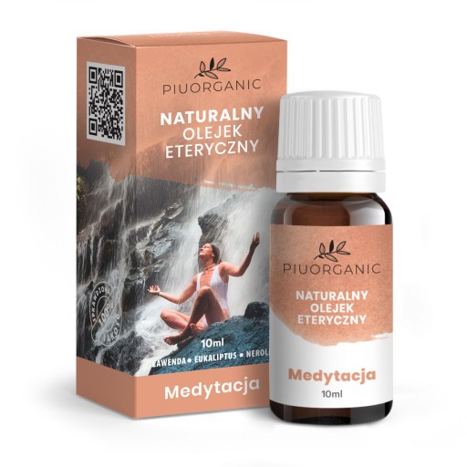 PRÍRODNÝ ESENCIÁLNY OLEJ 100% MEDITÁCIA Aromaterapeutické sviečky Difuzér 10 ml